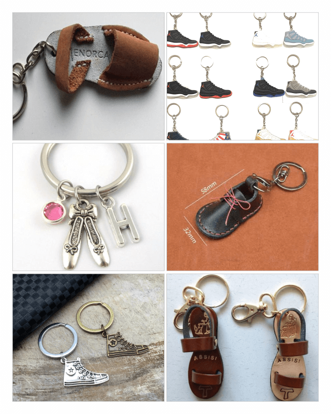 انواع مدل جا کلیدی، در طرح هایی از کفش (Shoes keychains)