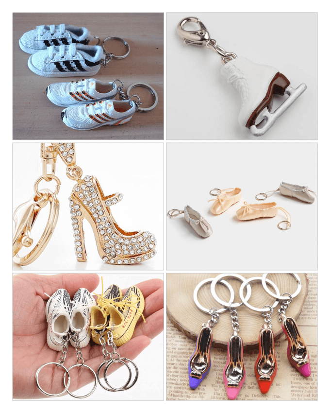انواع مدل جا کلیدی، در طرح هایی از کفش (Shoes keychains)