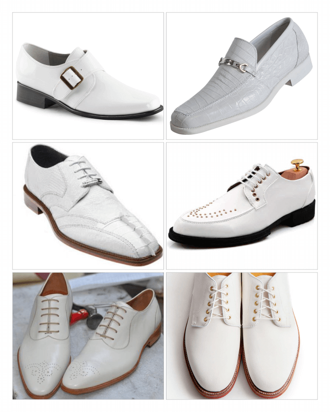 مدل انواع کفش های چرمی زنانه و مردانه با پستایی (Uppers) سفید
