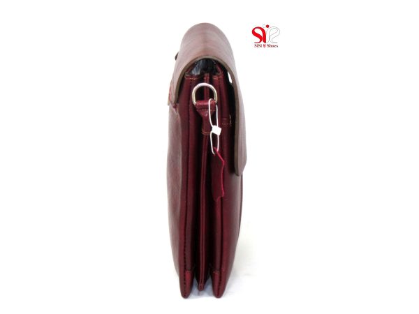 کیف دوشی رنگ زرشکی از sisi shoe