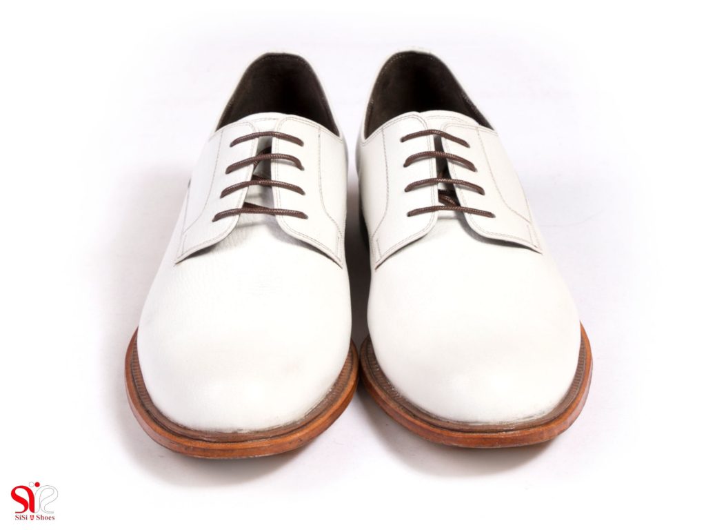 کفش مردانه مجلسی مدل پالاما با رنگ سفید مناسب برای مهمانی و دامادی