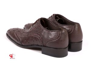 کفش مردانه مدل مارشال با چرم طبیعی شترمرغ تولید کفش مردانه سی سی تبریز