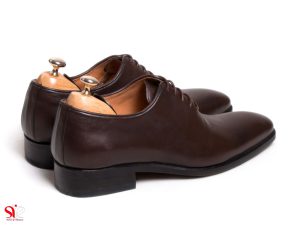 کفش چرم مردانه دست دوز مدل راینو رنگ قهوه ای