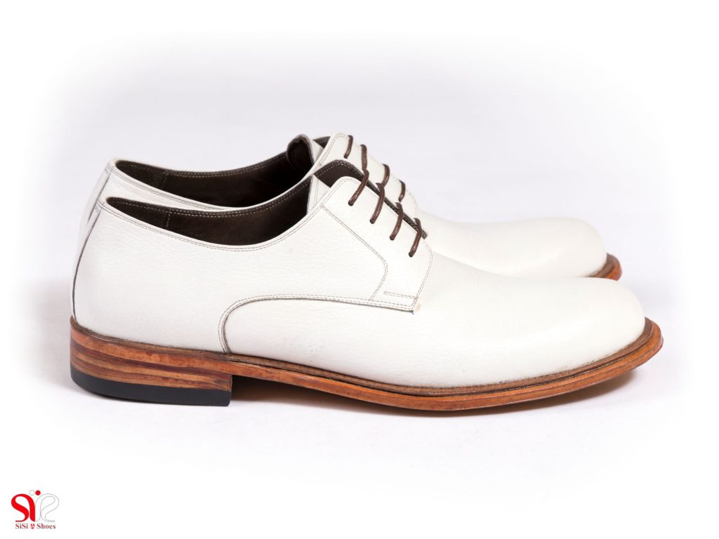 تصویر دوم از کفش مردانه مجلسی مدل پالاما دارای مدل امریکایی با رنگ سفید