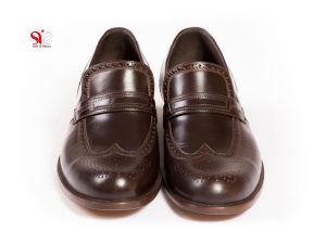 کفش مردانه چرمی مدل اسکار رنگ قهوه ای - کفش مردانه چرم سی سی تبریز