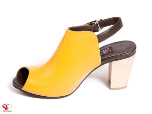 کفش دخترانه جلوباز پاشنه دار مدل ملورین