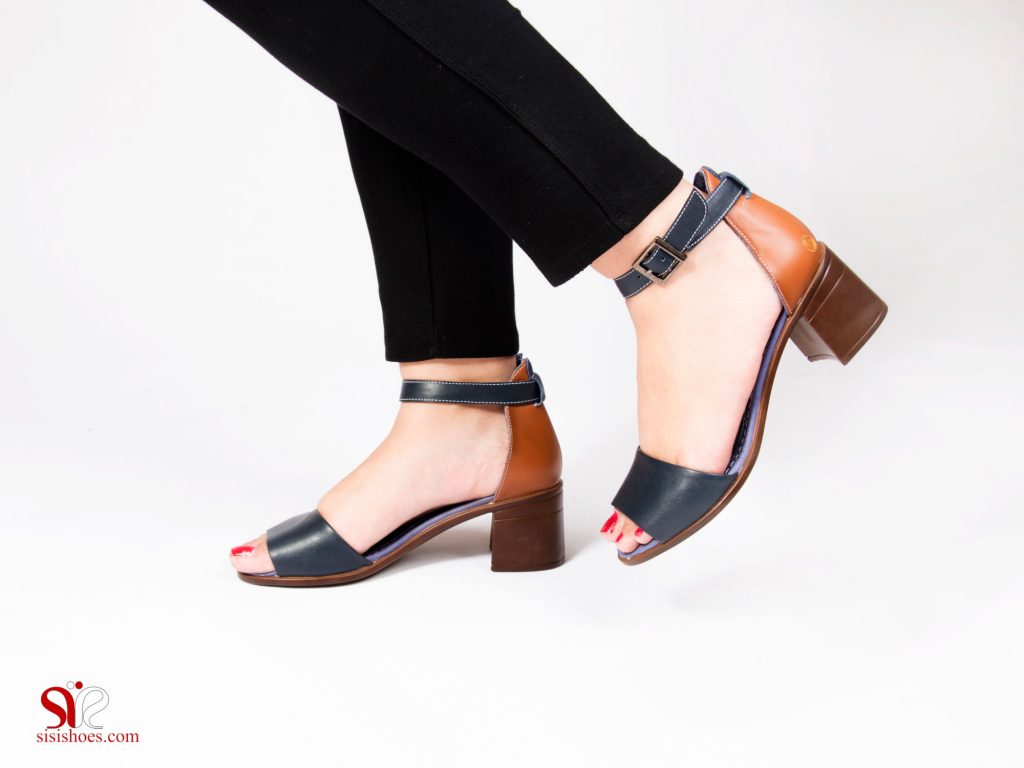 مدل کفش زنانه تابستانی گلپی با پاشنه 5 سانتی