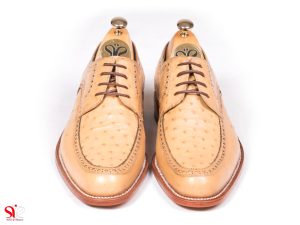 عکس کفش مجلسی مردانه با چرم شترمرغ