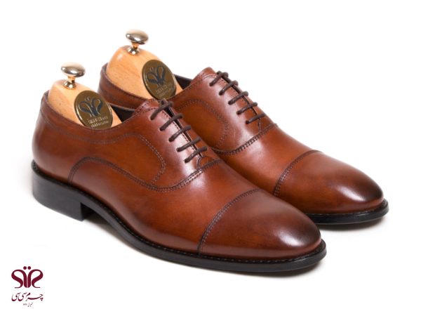 کفش مردانه آکسفورد مناسب استایل رسمی مدل فورد عسلی