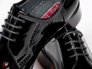 رویه چرم ورنی کفش مجلسی مردانه مدل پالاما ورنی