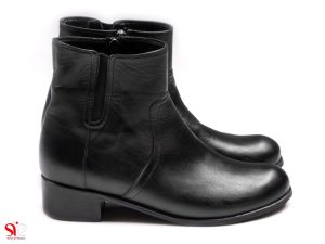 نیم بوت زنانه چرمی مدل لیلیان رنگ مشکی