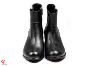 نیم بوت زنانه چرمی مدل لیلیان رنگ مشکی