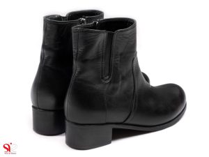نیم بوت زنانه چرمی مدل لیلیان رنگ مشکی
