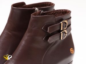 نیم بوت زنانه برای محیط اداری مدل فلورا رنگ قهوه ای - نیم بوت