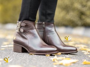 نیم بوت زنانه سی سی مدل فلورا قهوه ای - نیم بوت زنانه