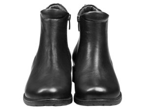 نیم بوت زنانه چرم مشکی فییونا