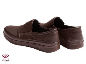 کفش مردانه بی بند چرمی مدل فورسه قهوه ای