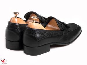 کفش مردانه چرم دوخت سفارشی با پاشنه قابل تغییر