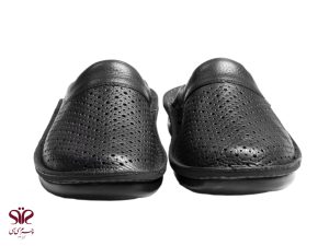 دمپایی مردانه مناسب برای اداره و خانه مدل کاستر سوراخدار مشکی