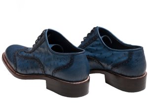 کفش مردانه مجلسی رنگ آبی مدل سامی سی سی با پاشنه 3.5 سانتی متری