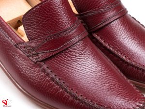 رویه نرم و سبک کفش کالج ماکاسین رنگ زرشکی