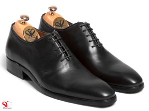 عکس کفش مجلسی مردانه یکپارچه مدل راینو رنگ مشکس