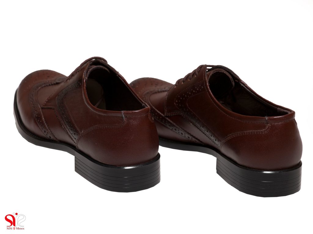 پاشنه 2.8 سانتی متری کفش کلاسیک مردانه مدل ادوارد قهوه ای