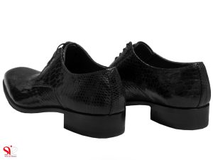 پاشنه 3.5 سانتی متری کفش مجلسی مردانه مدل راجو مشکی