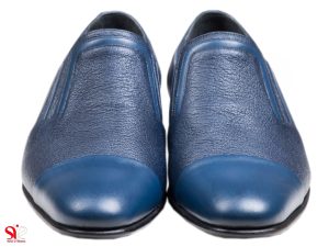 کفش مجلسی مردانه رنگ آبی سرمه ای مدل رویال