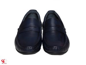 دوخت دستی کفش کالج پسرانه رنگ سرمه ای - کفش تبریز