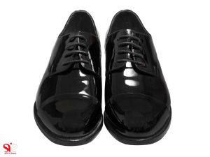 رویه چرم ورنی کفش مردانه مدل لیون - کفش چرم تبریز