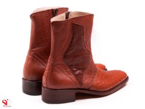 پاشنه 4 سانتی نیم بوت مردانه چرم دست دوز مدل دلین