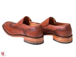 پاشنه ۴ سانتی متری کفش مردانه مدل مانچو صنایع چرم سی سی تبریز