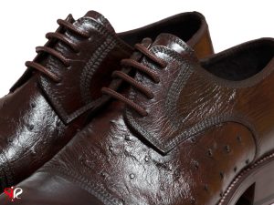 چرم شترمرغ برای کفش دست دوز تبریز مدل ماتیا سی سی