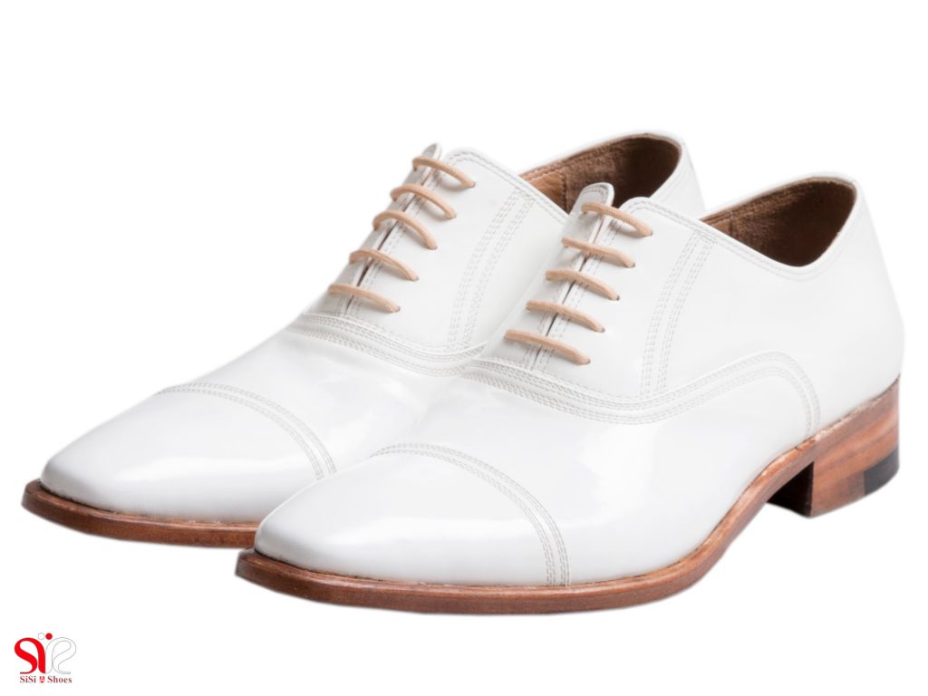 عکس مدل کفش دامادی رنگ سفید کاسموس