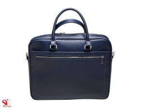 کیف لپ تاپ چرمی مدل شانل رنگ سرمه ای