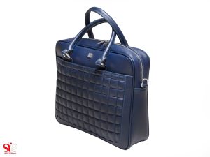 کیف چرم اداری رنگ سرمه ای شانل سی سی