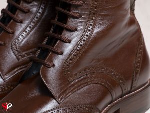 چرم گاوی رنگ قهوه ای پوتین مردانه مجلسی مدل شکسپیر - کفش سی سی تبریز