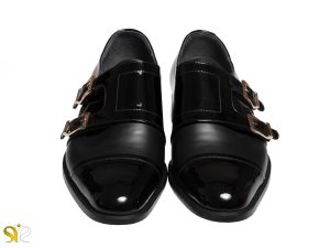 رویه ترکیبی چرم مات و ورنی مدل آدلر - کفش شیک مجلسی مردانه