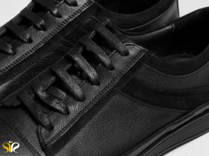 کفش اسپرت مردانه با رویه چرم گاوی و نبوک مدل کارلوس