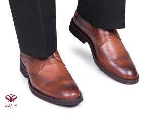 کفش مردانه چرم سی سی مدل بتا سوزنی