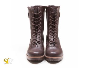 پوتین زنانه تخت مدل نیلا قهوه ای