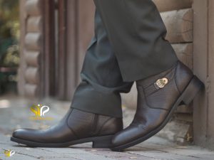 مدل پوتین چرم مردانه فوسکو رنگ قهوه ای - کفش سی سی