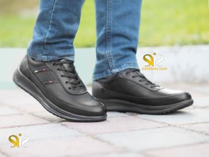 کفش اسنیکر سی سی مدل کراس مشکی بنددار - کفش اسپرت پسرانه