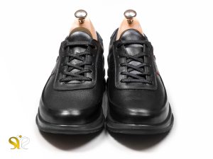 کفش اسنیکرز مشکی بنددار مدل کراس - کفش اسنیکرز بنددار