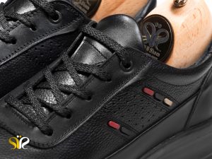 کفش اسپرت پسرانه چرم مدل کراس مشکی - کفش اسنیکرز