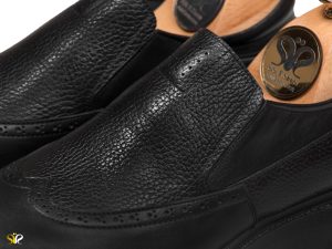 کفش چرم مردانه اداری مدل پاما بی بند - کفش سی سی