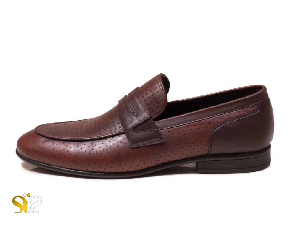 کفش کلاسیک مردانه مدل آرمان بی بند رنگ قهوه ای - کفش