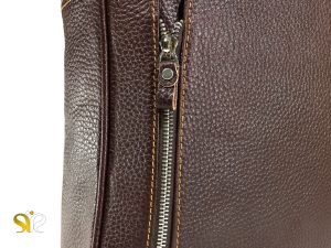 کیف اداری زیپ دار چرم مدل دابلز سی سی - کیف مردانه