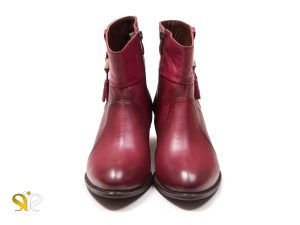 نیم بوت شیک زنانه زرشکی مدل کاردین - کفش سی سی